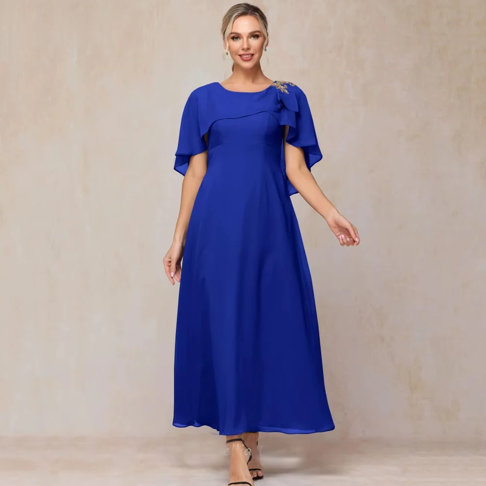 

Customized Mother of the Bride Dress Chiffon A Line Formal Gown Evening robe Simple mother of Wedding Party Dresses