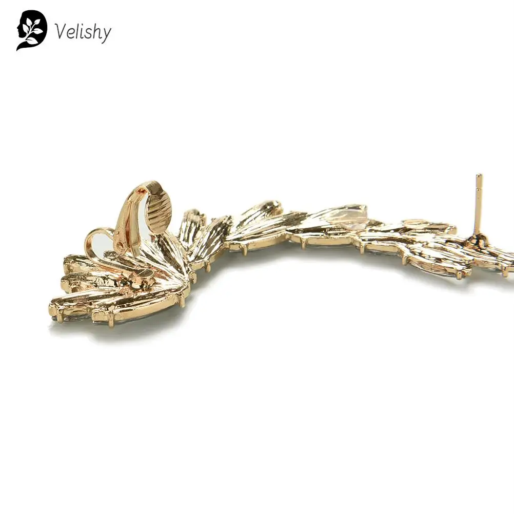 أقراط بمشبك من حجر الراين مطلية بالفضة للنساء ، مشبك للأذن اليمنى ، مجوهرات للأذنين الساخنة ، الغضروف المفصلي ، الموضة ، جديد ، 1 * * #6