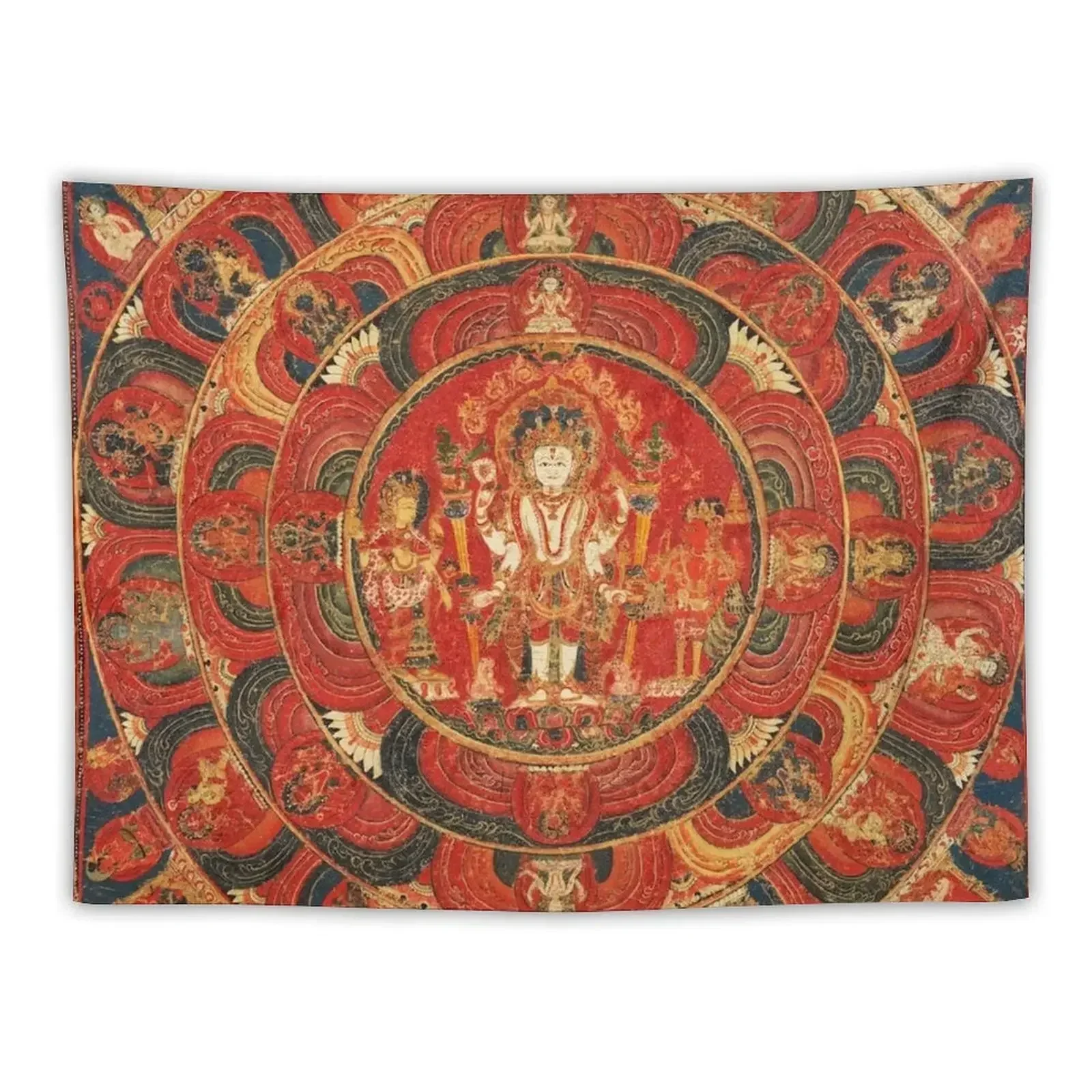 Buddhist Mandala 66 Vishnu Tapestry Art Mural Decorative Wall Tapestry