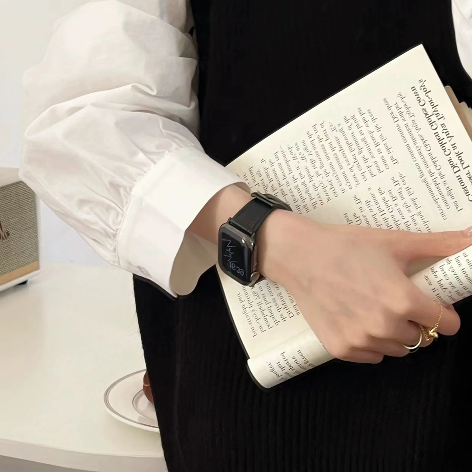 حلقة جلدية لساعة أبل للنساء الرياضة كوريا 38 مللي متر 40 مللي متر 41 مللي متر 42 مللي متر 44 مللي متر 45 مللي متر 46 مللي متر 49 مللي متر ، حزام ل IWatch #5