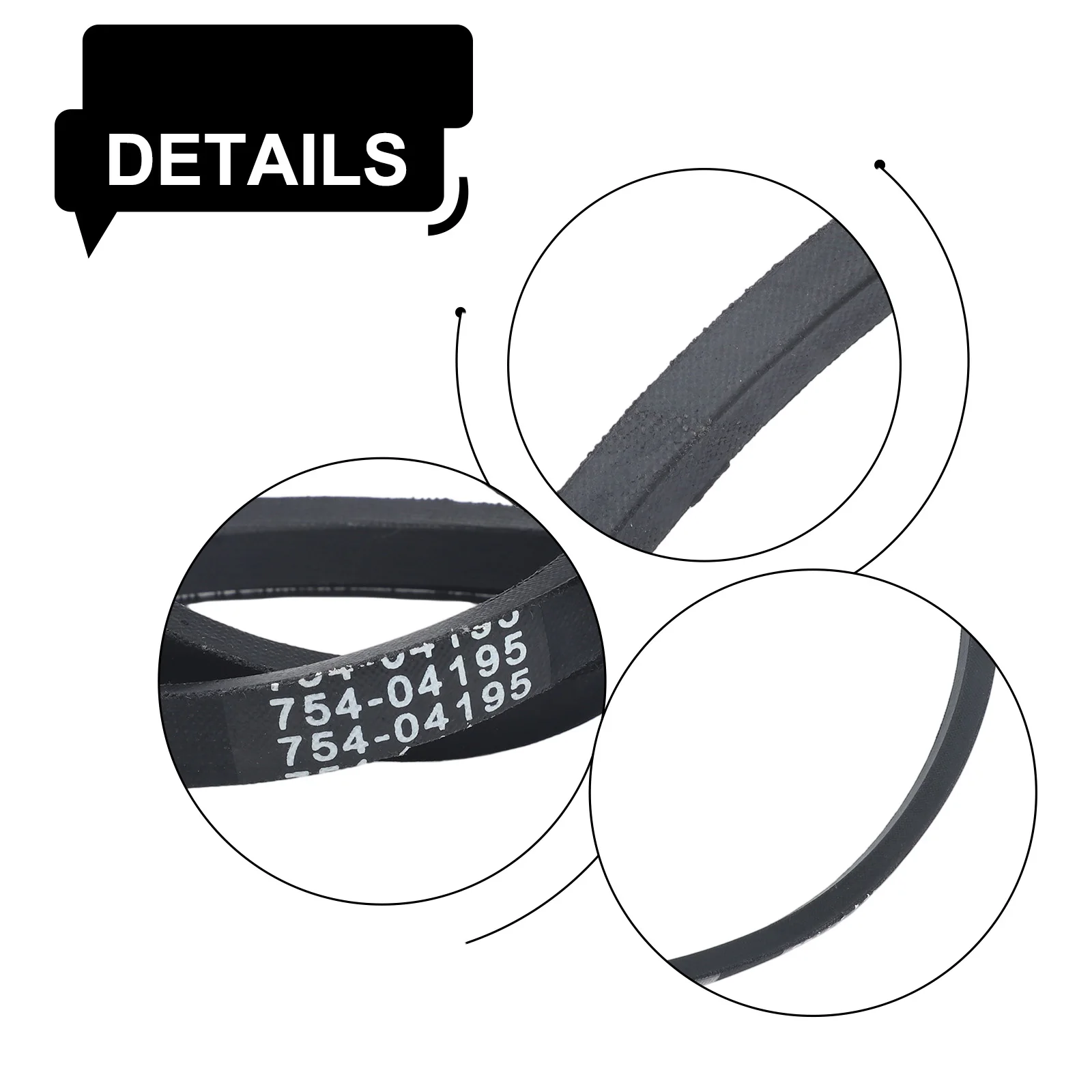 For Snowblower Repair Black Lawn Mower Belt Lawn Mower Accessories Snowblower Belt Multi-purpose Compatibility