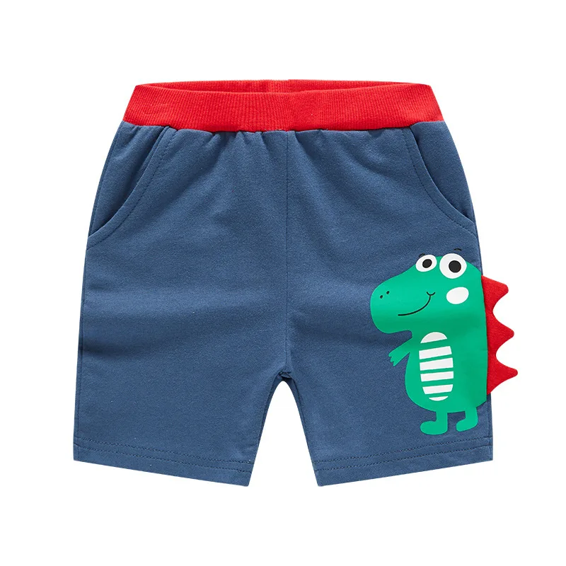 2023 Summer 2-8 Years Children Boys Shorts Cartoon Dinosaur Embroidery Baby Boys Sports Shorts Kids Toddler Little Boy Clothes