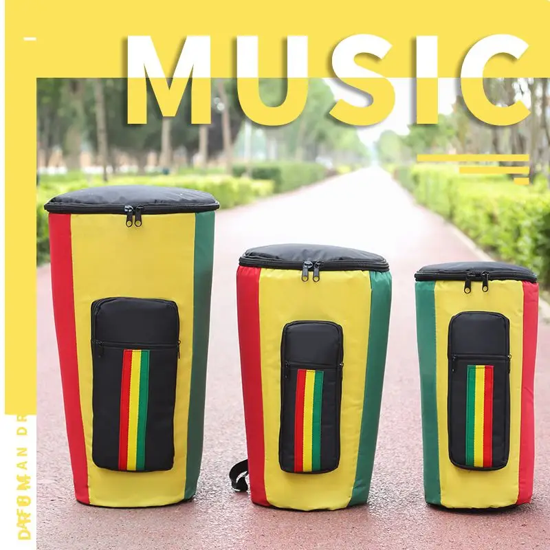 9/10/11/12 Inch Djembe Bag Case Thick Shockproof Waterproof Africa Drum Bags Tambourine Shoulders Back Package Mulited Black