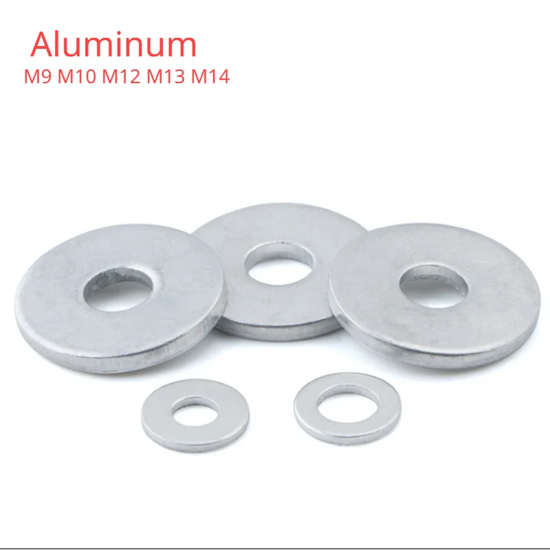 10/50/100pcs Aluminum Flat Washers Sealing Ring Gaskets Plug Oil Seal Fittings M9 M10 M12 M13 M14 Thickness 0.5 1 1.5 2 3 mm