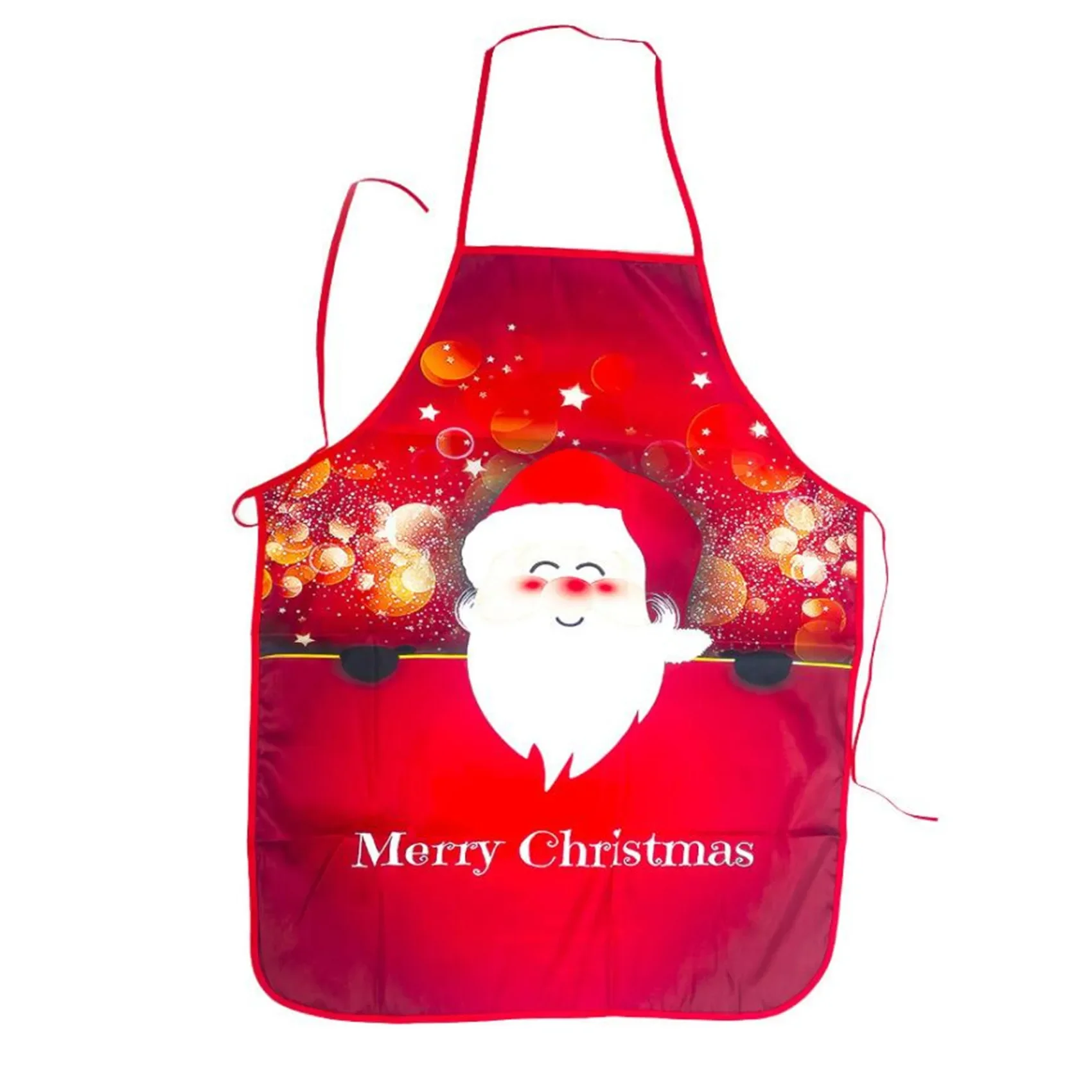 1PC Santa Claus Apron Christmas Tree Dinner Decoration Men and Women Home Kitchen Cooking Baking Oil-proof Apron