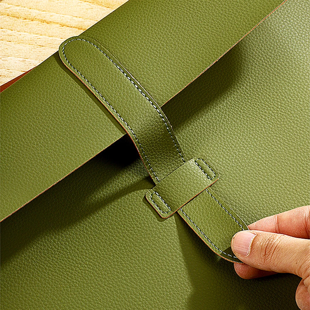 Business Büro Luxus Dokument Tasche PU Leder Benutzerdefinierte Name Große Kapazität A4 Papier Datei Tasche Mode Gravieren Logo Lagerung Taschen – Detail 9