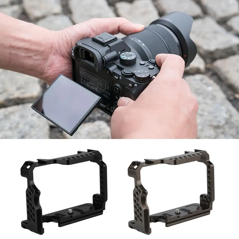 Practical Camera Cage Multifunctional Aluminum Alloy Compatibility Photography Camera Rabbit Cage for A72/A7R2/A7S2