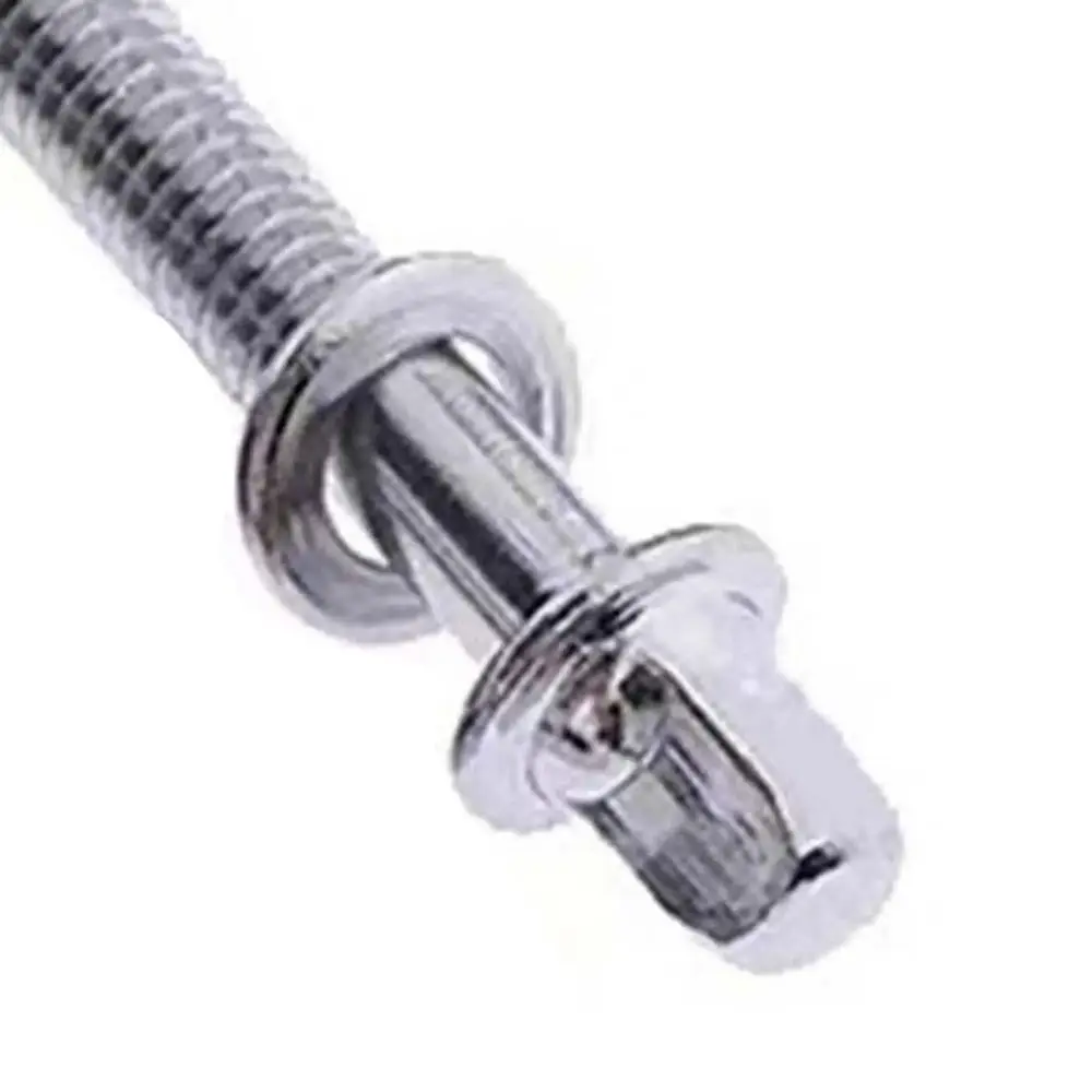 6Pcs Durable Strong Drum Tension Rods with Washers Metal Drum Lug Bolts 5mm M5 Drum Tight Screw for Jazz Drums Repair