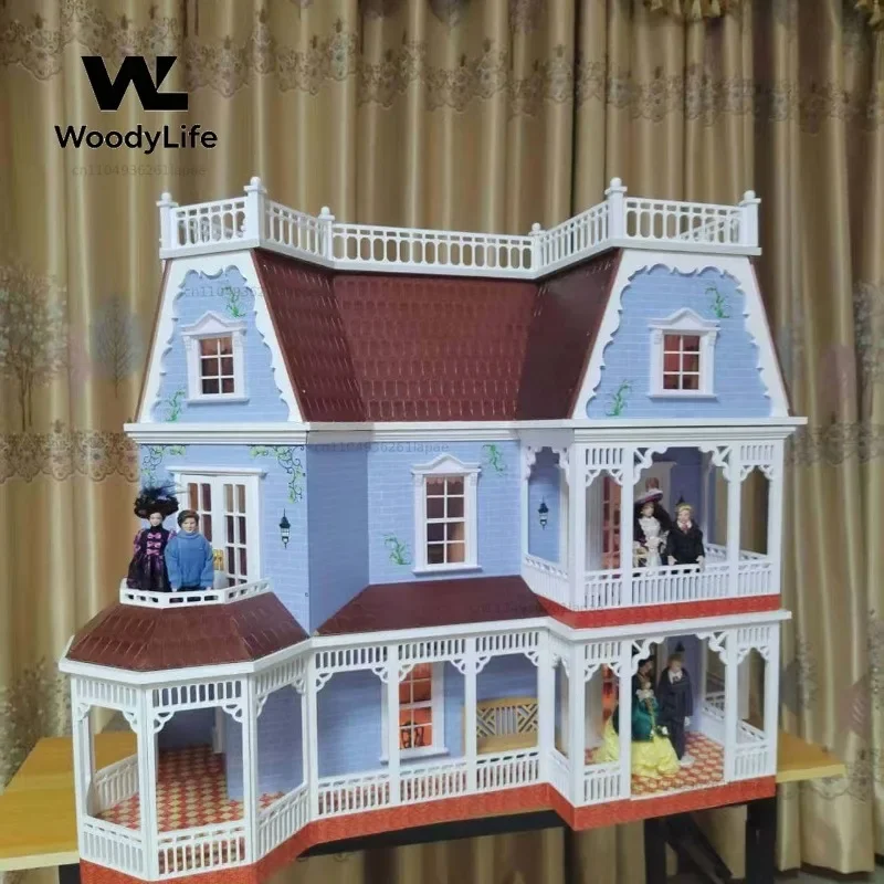 Playboy Girl Toy House Wooden Children's Large Castle Toy House Model 12-Point Scene European Style