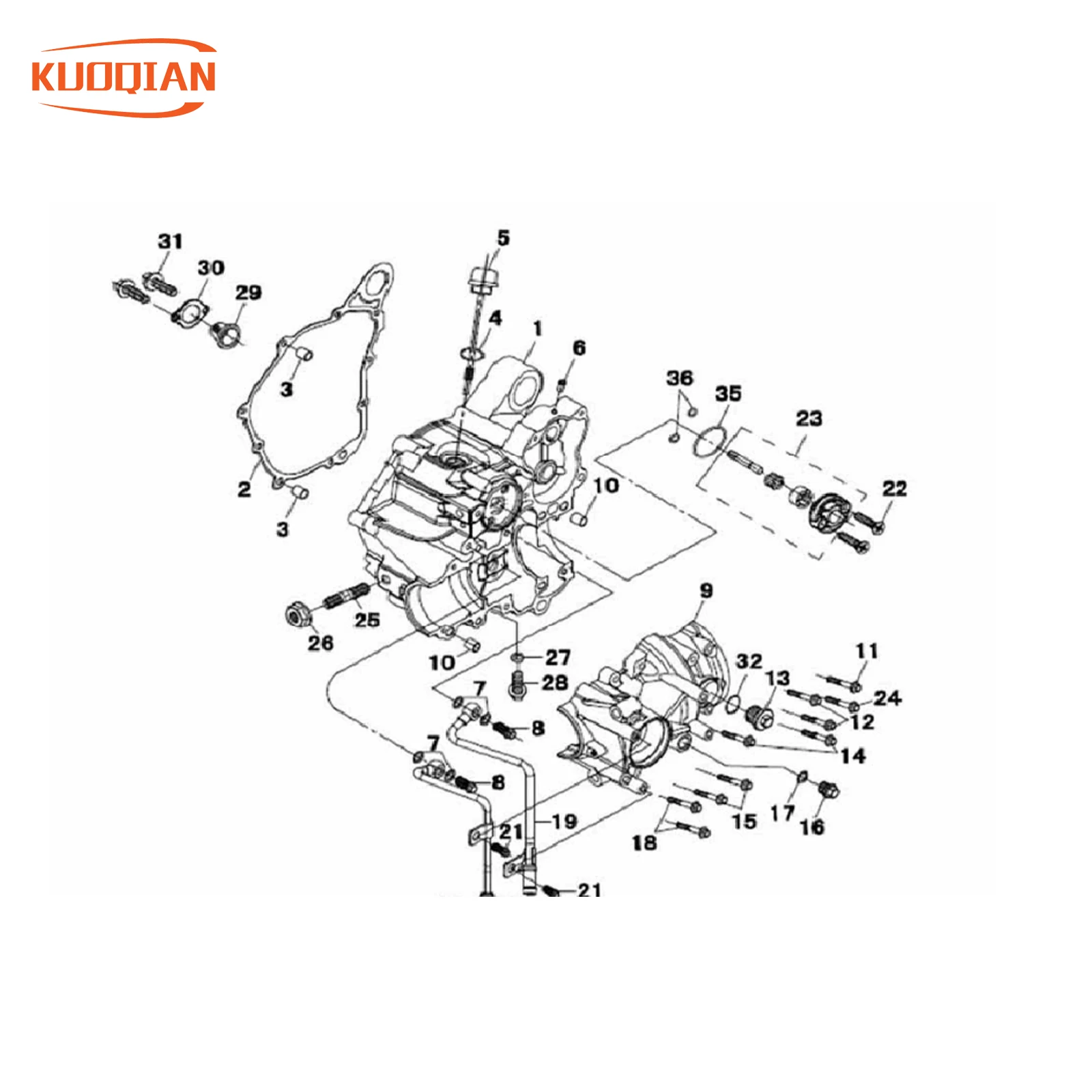 Gearbox Casing Assy FOR HS HS800 ATV OEM P012000227500000,22750-012-0000,22750-012000-0000