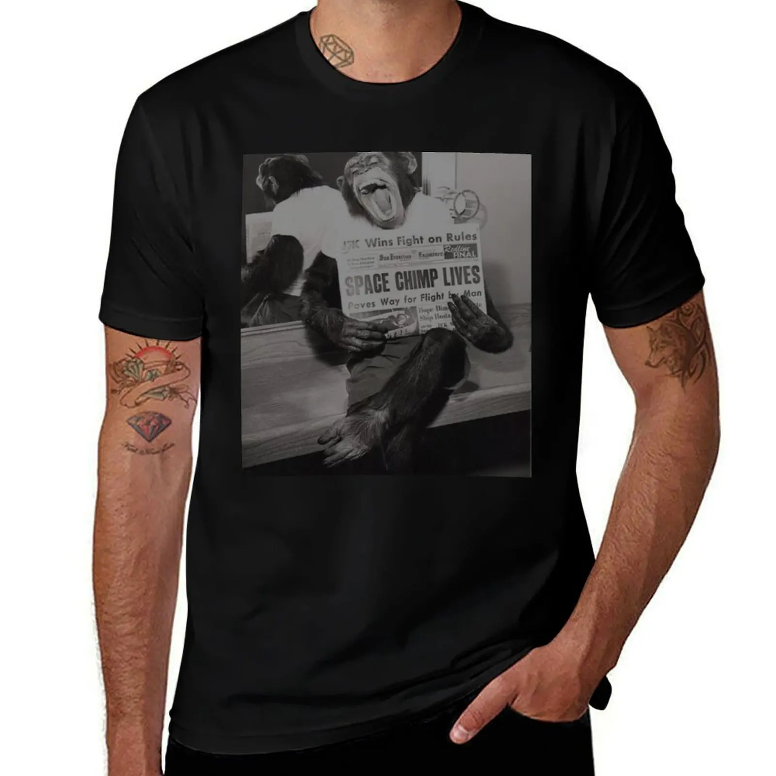 

Space Chimp Lives T-Shirt Utility Work Short Sleeve Top