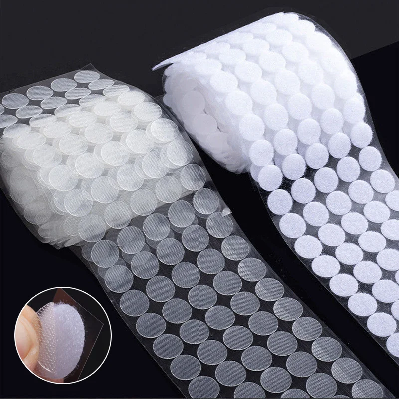 Extra Strong Self-adhesive Round Hook-and-loop Fastener Self-adhesive Magic Tape Sticker Dots Hook and Loop for Paste Quiet Book