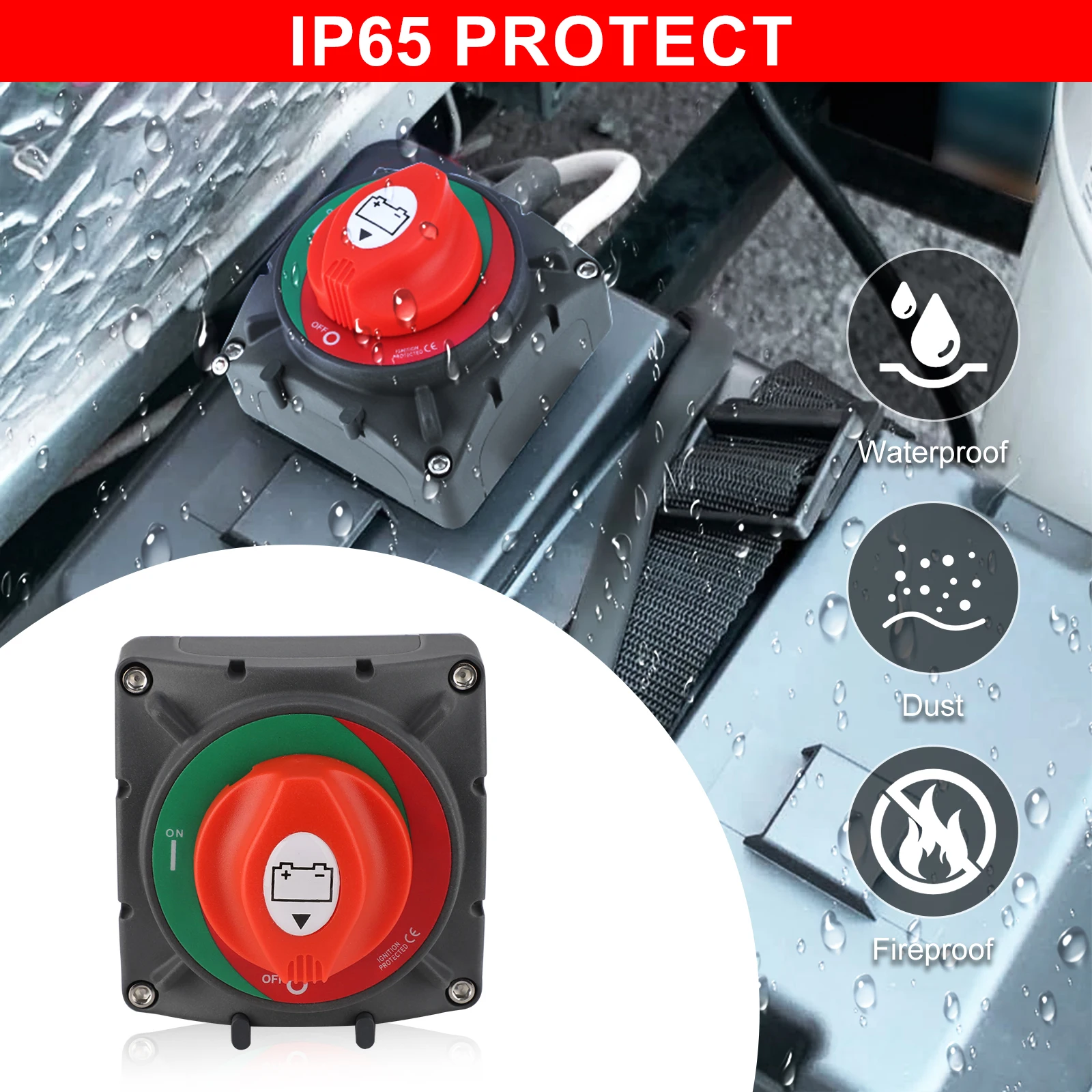 200A 300A 600A Disconnect Switch for 12V car battery cutter battery isolator Switch 12v 2 and 4 Position Boat Battery 24V