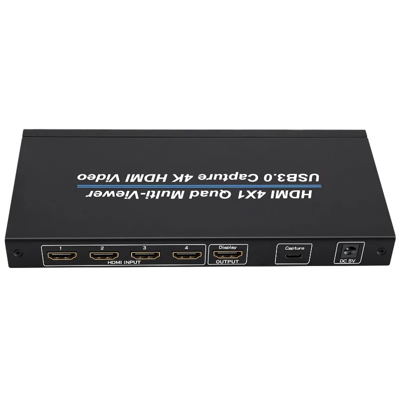 4X1 Quad Multiviewer USB3.0 4K HDMI Video Capture Card 4 Channel Screen Splitter