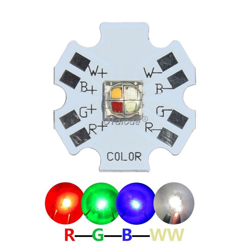 LED 10W XLM  RGBW RGB White or RGB Warm White Color High Power 5050 4 Chips Replace Stage Light With 20mm Star PCB