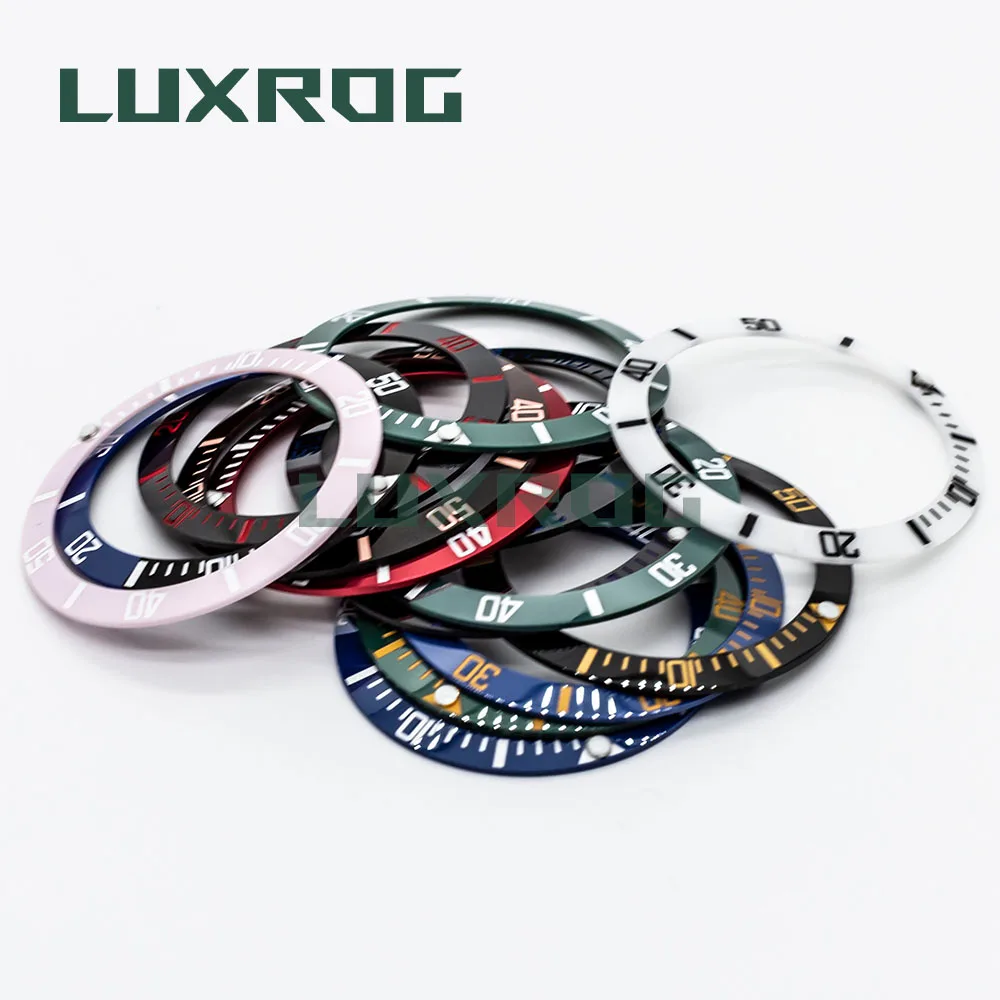 38mm Sub Ceramic Bezel Mans Watch Ring Insert Ring Replacement Letter Circle For 40mm Case Watch Accessories ID 30.5mm OD 38mm