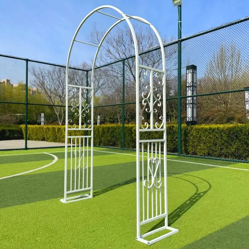 European wrought iron arch climbing vine flower stand outdoor decoration garden rose flower stand garden plant stand vegetable s