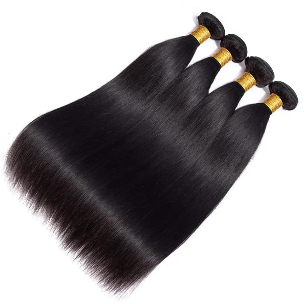 

Brazilian Straight Human Hair Bundles 3pcs Human Hair Weave Bundles 28 Inch Remy Human Hair Extensions For Women
