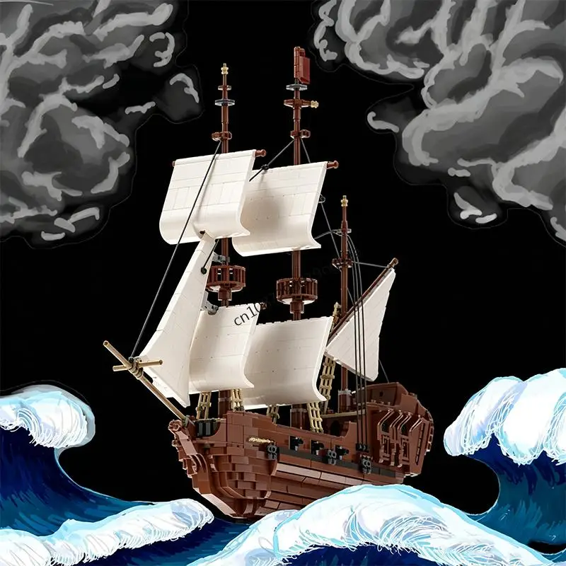 3697PCS medieval Pirate Series Death of a Sailsman ship Model DIY creative ideas Toy Assembly Puzzle Birthday block bricks Gift