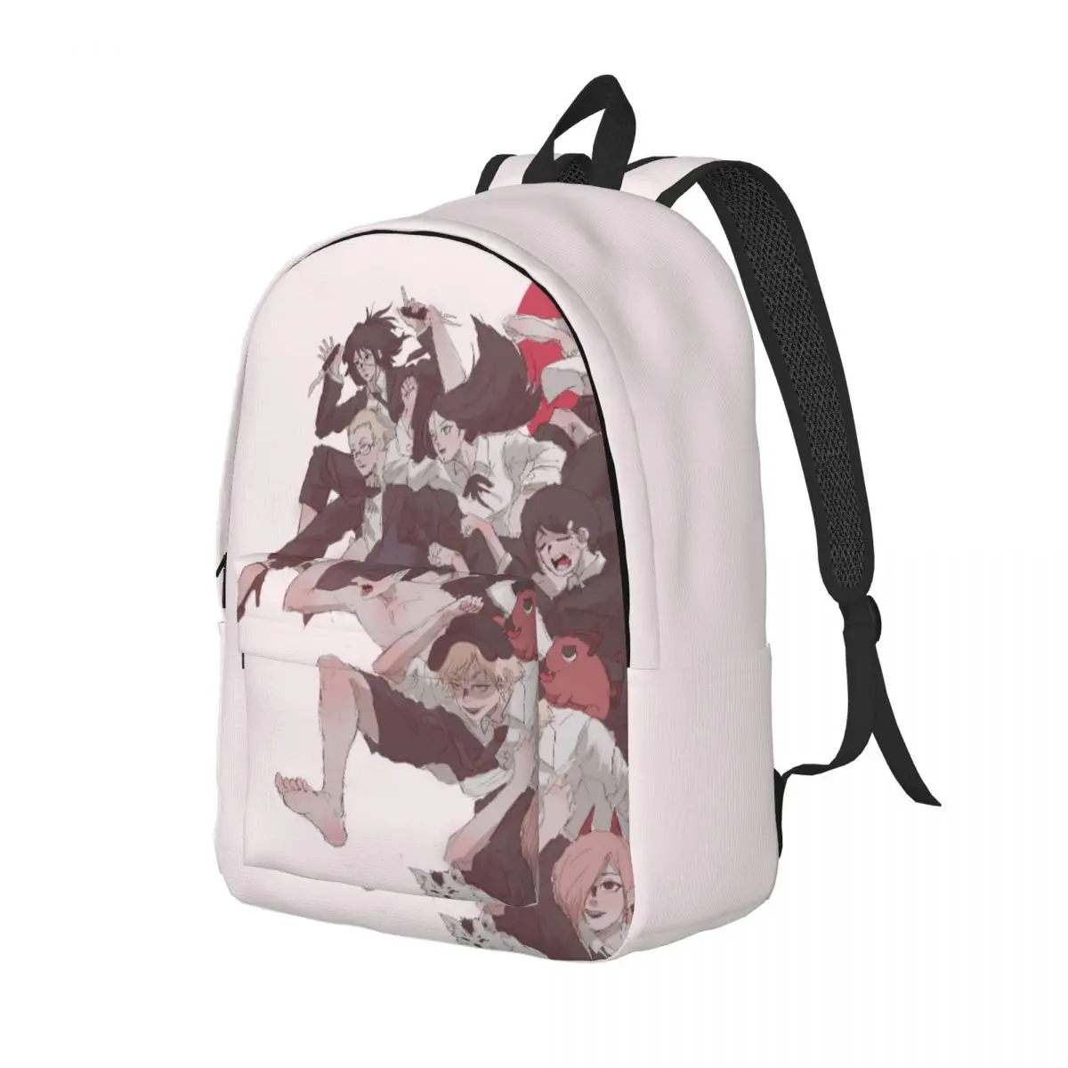 체인소 맨 백팩 스포츠 고등학교 작업 마키마 파워 하야카와 아키 레제 남성 여성용 데이팩 노트북 컴퓨터 숄더백