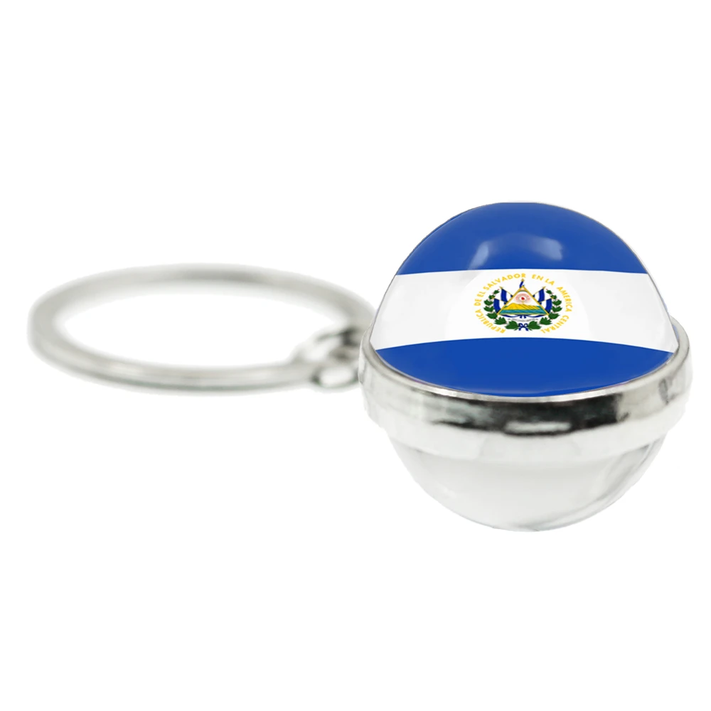 Sardova,Nicaragua,Mauritius,Honduras,Haiti,Togo,Bhutan, Belarus, Belize Keyring Keyhol National Flag Double-Sided Ball Keychain