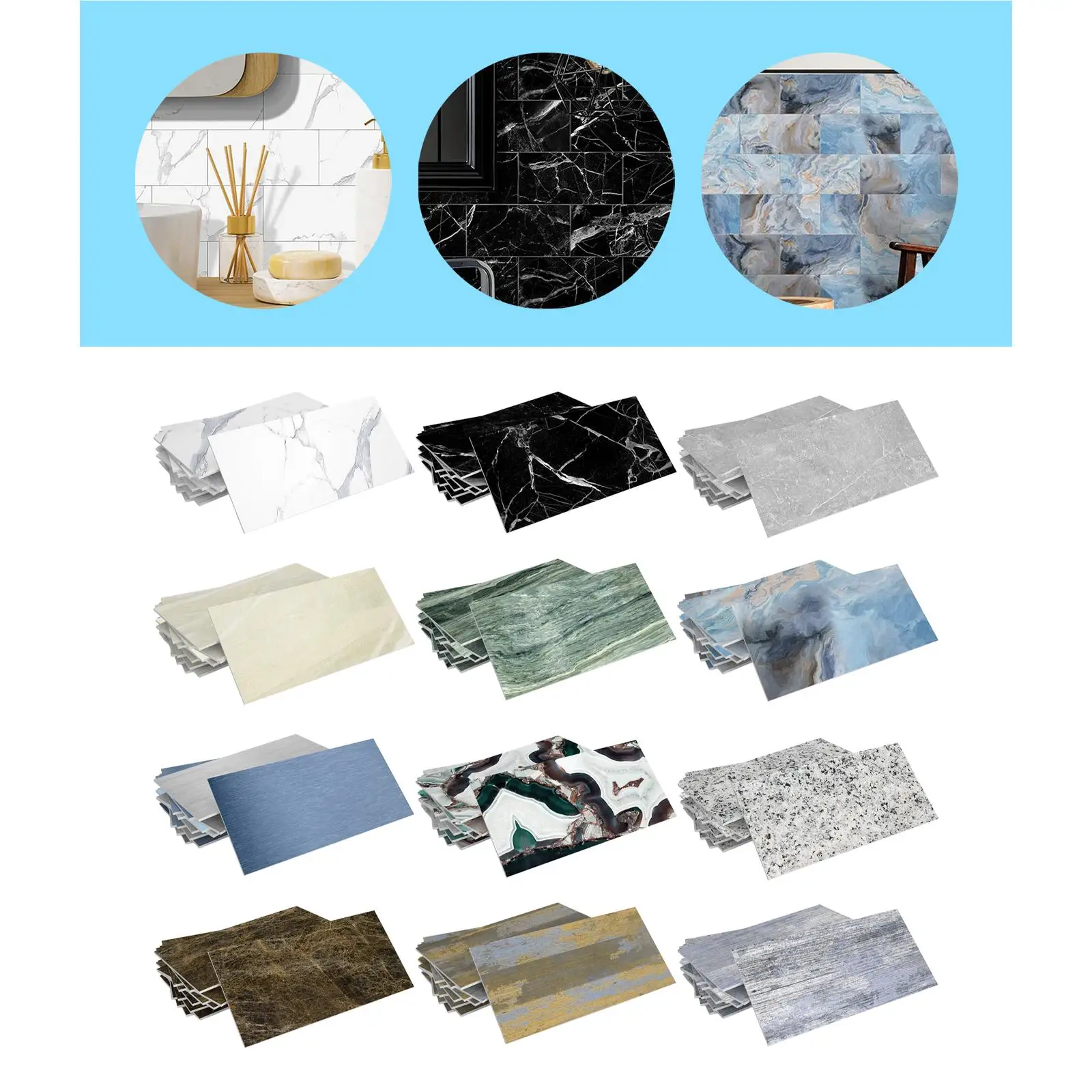 16 قطعة من ملصقات ورق الحائط الإسفنجية القابلة للإزالة لتزيين المنزل