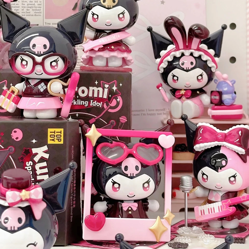 

Sanrio Kuromi Sparkling Idol Series слепая коробка милые настольные украшения Коллекционные фигурки модные игрушки детский подарок