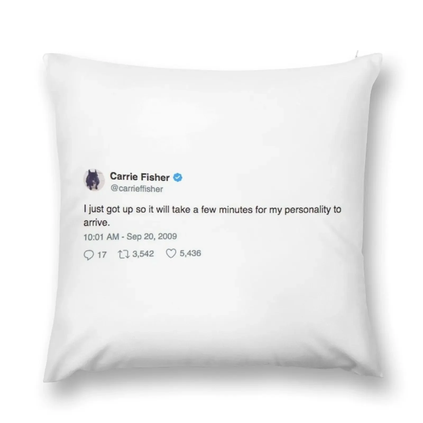 Carrie Fisher-Just Got Up Throw Pillow Throw Pillow Rectangular Cushion Cover Decorative Sofa Cushion pillow