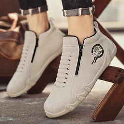 Shoes for Men 2023 New Zipper Designer Men's Sneakers Autumn Low-top Men Casual Shoes Lightweight and Comfortable Walking Flats