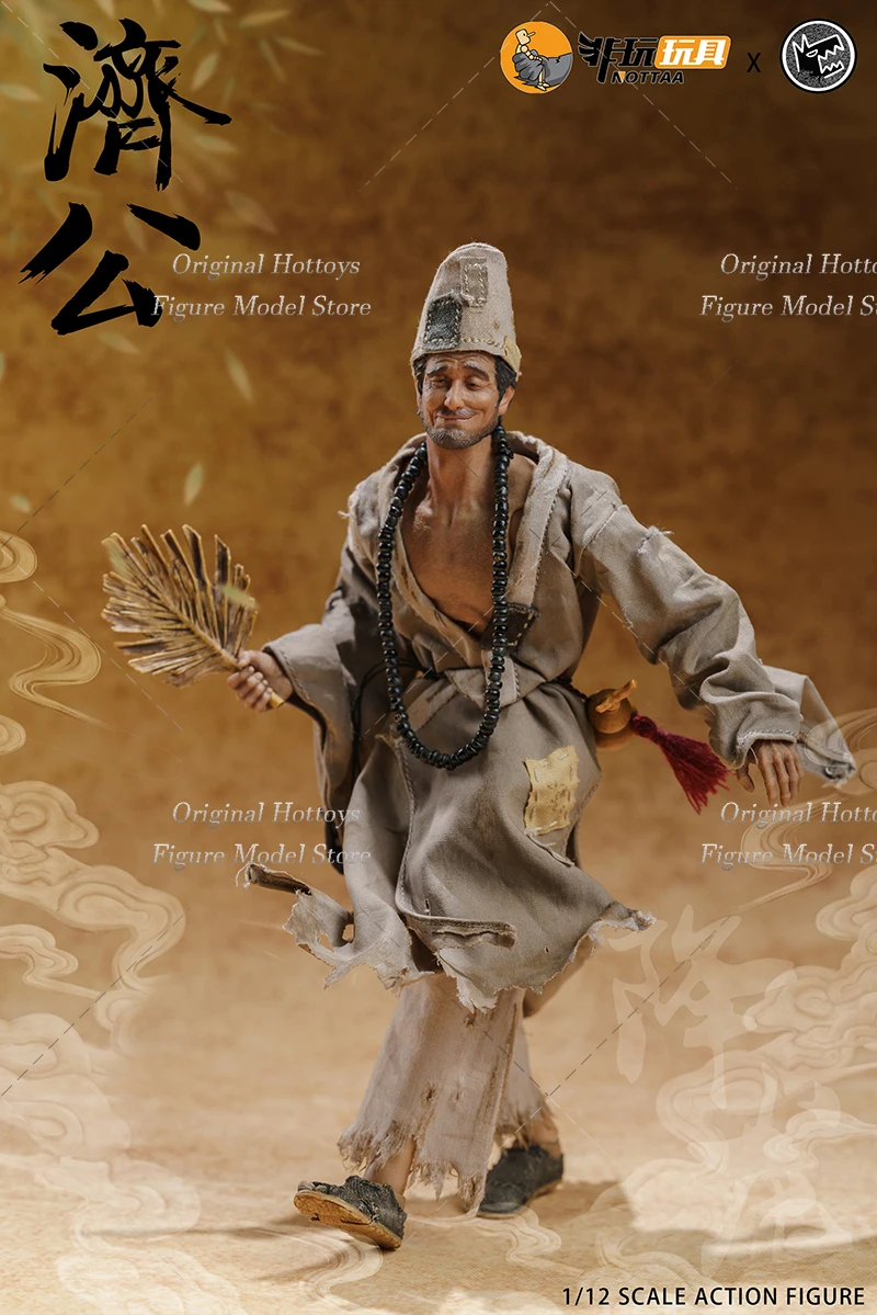 1/12 Scale Male Soldier Ji Gong Ancient Mythological Story Hero Monk Full Set 6-inches Action Figure Model Gifts Collection