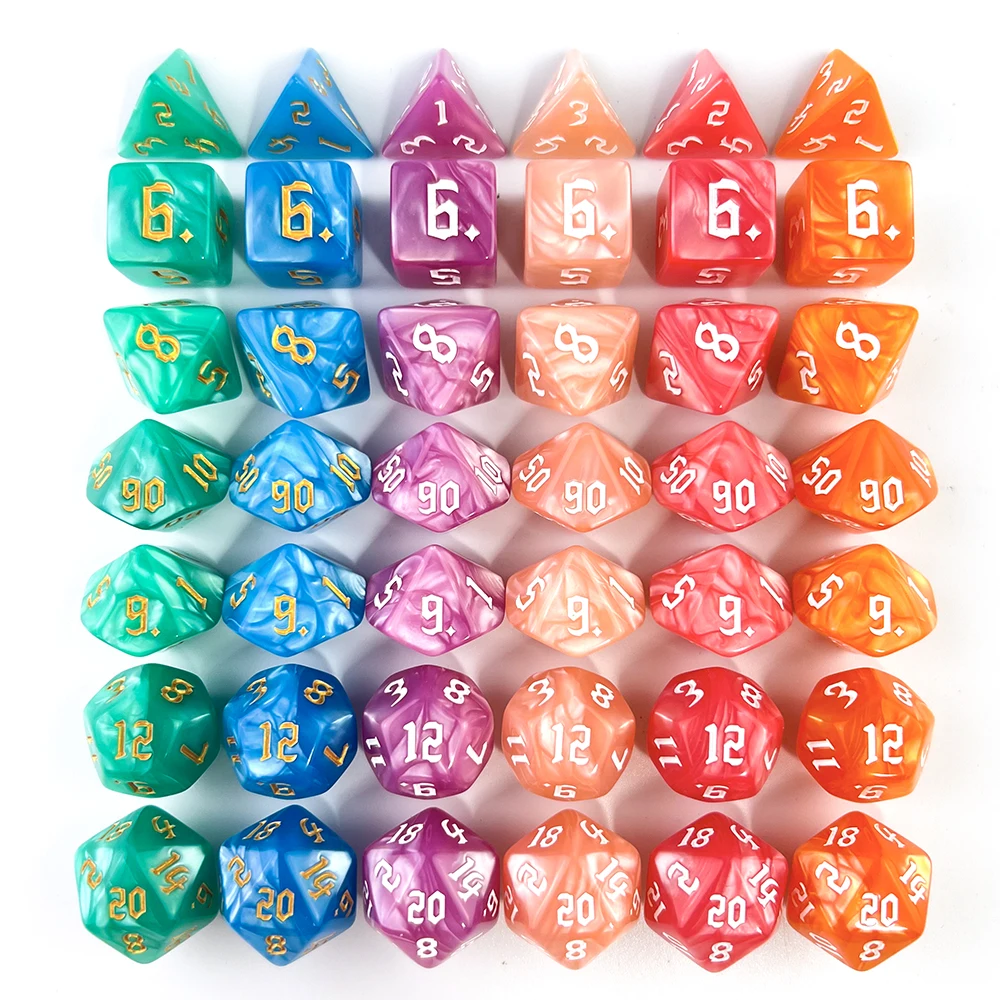 140pcs Polyhedral Dice Acrylic - Board Game Digital 评论和价格