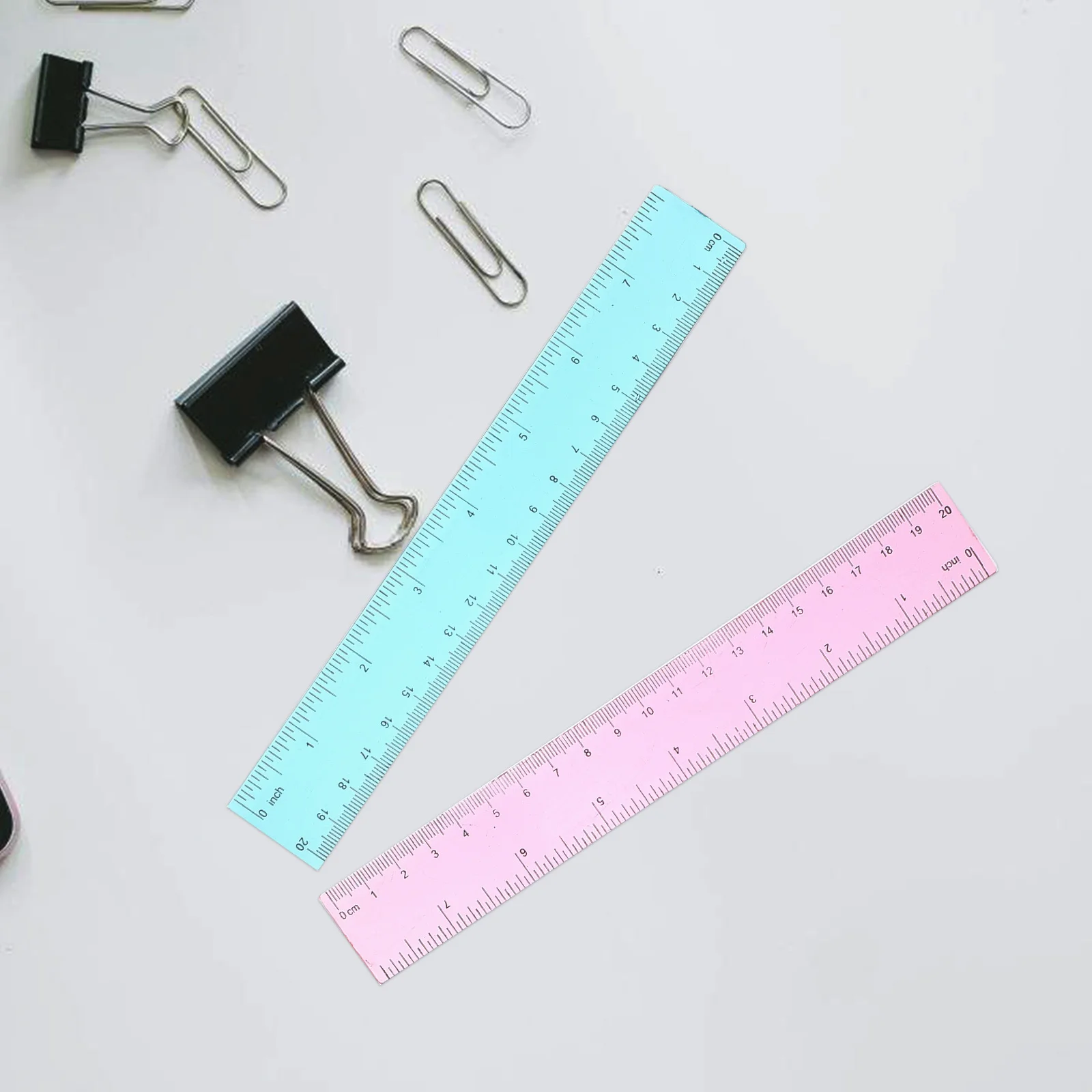 5Pcs Flexible Ruler Set Precision Plastic Measuring Tool for Drawing Sketching Math Geometry Student Stationery Office Supply