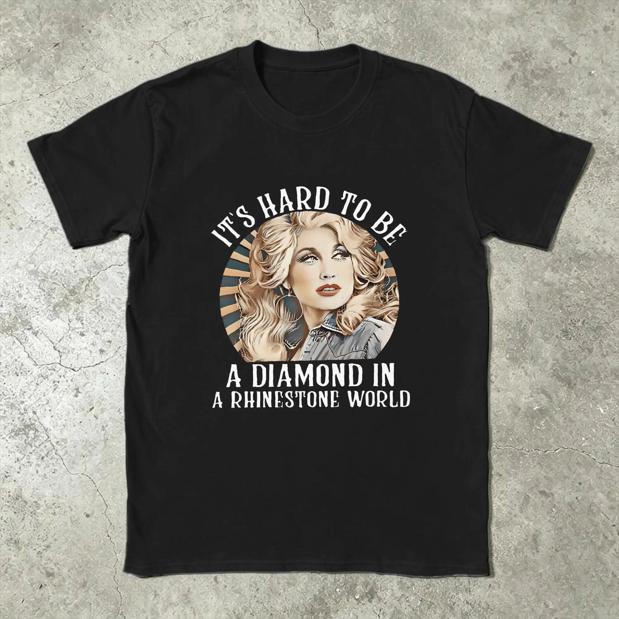 Dolly Parton T Shirt for Men Cotton Awesome T-Shirts Crewneck  Tee Shirt Short Sleeve Tops Gift Idea