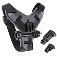 Helmet Strap Mount For Gopro Hero 12 11 10 9 8 7 6 5 4 3 Motorcycle Yi Action Sports Camera Mount Full Face Holder Accessories