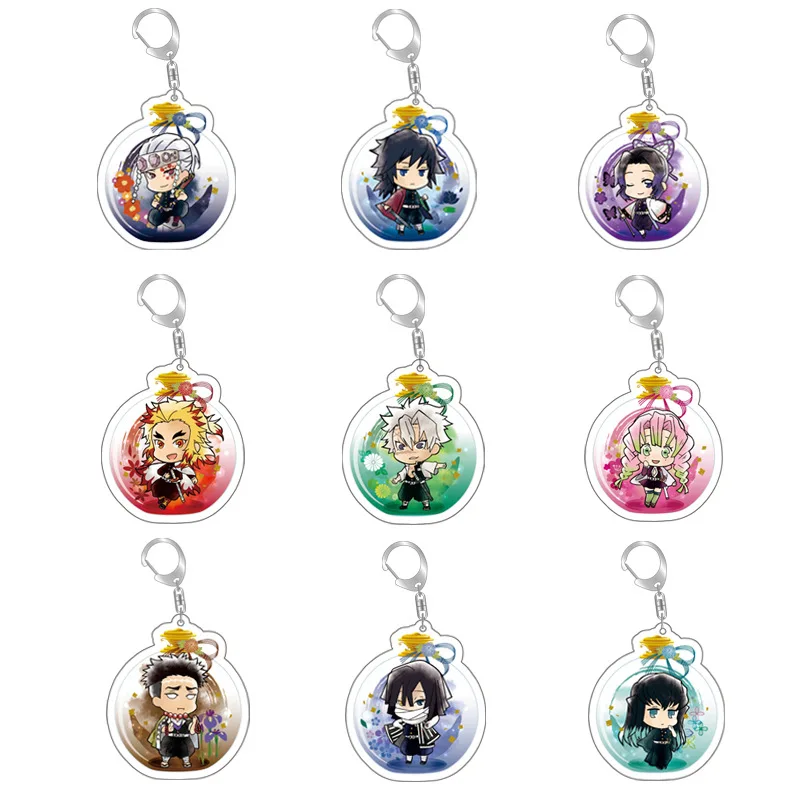 

Demon Slayer Tomioka Giyuu Kochou Shinobu Agatsuma Zenitsu Kanroji Mitsuri Cosplay Doll Key Chain Pendant Q Version Widget Gift