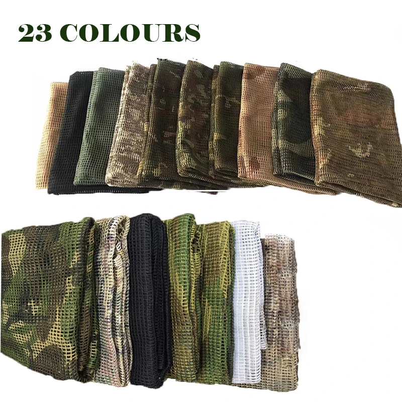 Tactical Mesh Net Camo Scarf Camouflage Netting Sports Hunting Shooting Wild Photography Sniper Camo Mesh Hiking Scarves