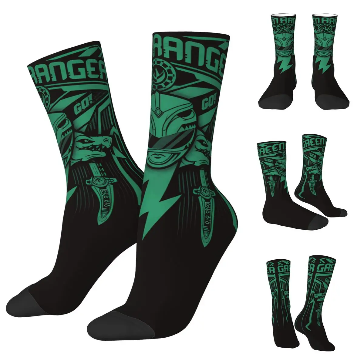 Mmpr Green Ranger High elasticity polyester fiber Men and Women printing Motion Applicable throughout the year Dressing Gift