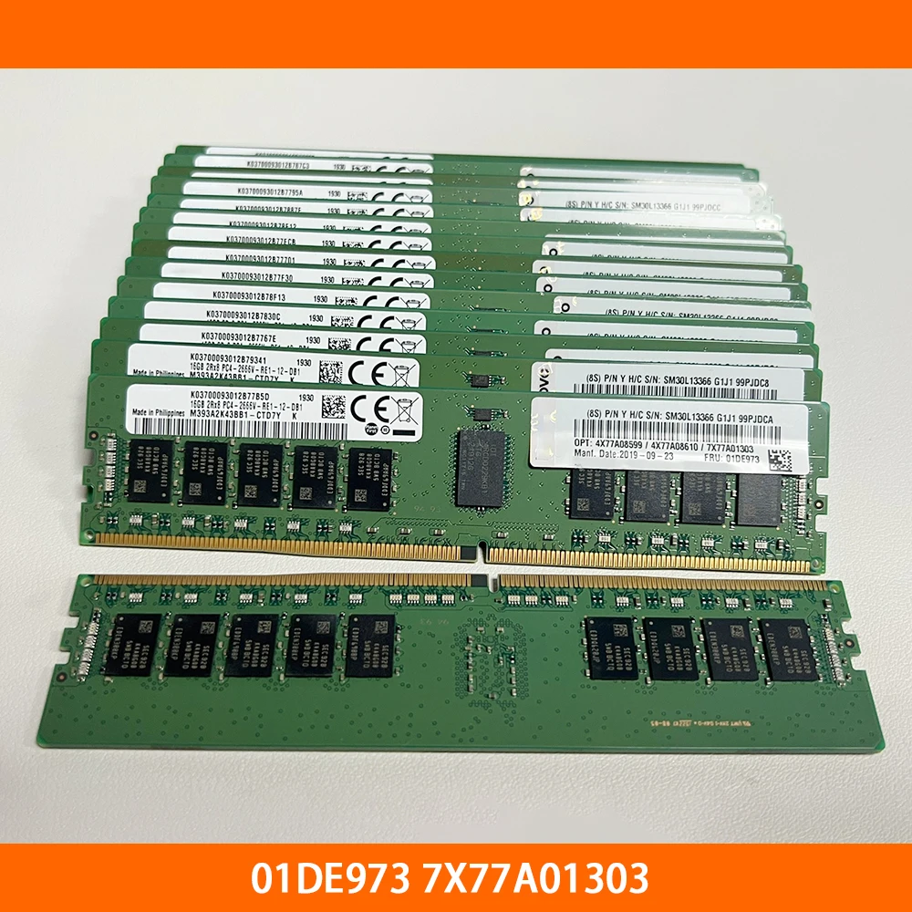 1pcs Serversp eicher für Lenovo 01 de973 7 x77a01303 16g 16gb ddr4 2666 2 rx8 PC4-2666V reg ecc vollständig getestet