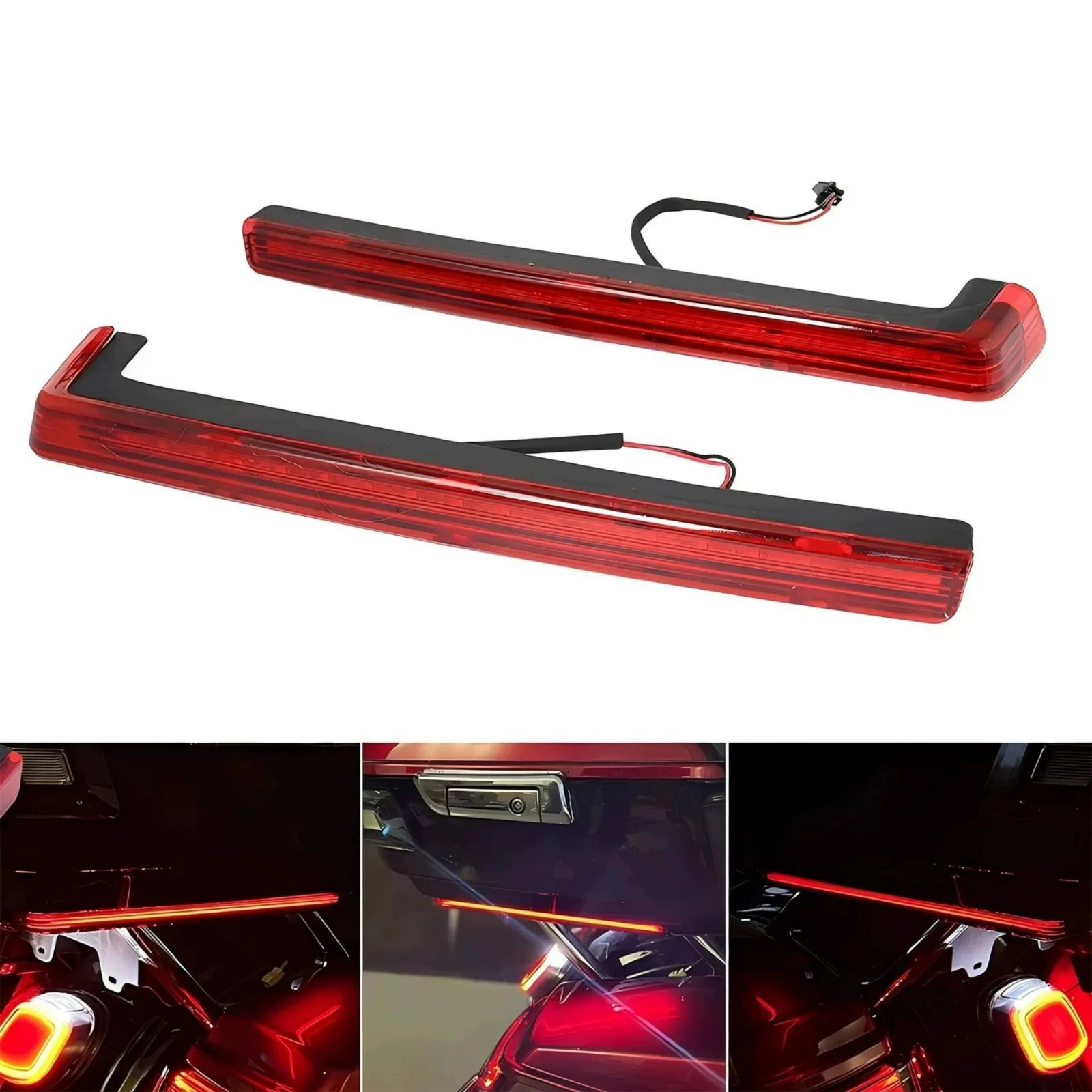Luggage Light Bar L-Shaped Motorcycle Light Bar Motorcycle Auxiliary Lights Waterproof Lights with Wiring Harness Heavy Duty