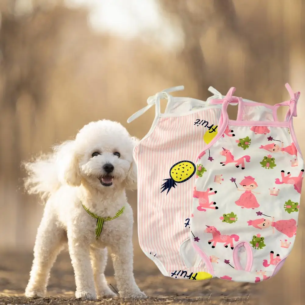 Dog Sanitary Pants Tieback Non-shrink Fabric Puppy Jumpsuits Multi-purpose Breathable Dogs Diaper Pants Pet Clothing For Daily