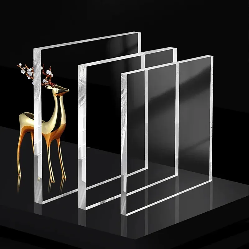 Clear Acrylic Plate Transparent Plexiglass Board 1-20mm THK for DIY Handmade Projects Custom Size Available