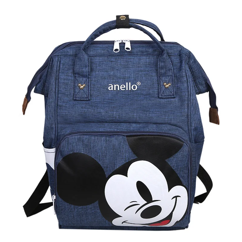 MINISO Disney 2023 New School Bag Female Cartoon Mickey Print Cute Backpack Going Out Convenient Large Capacity Mommy Bag