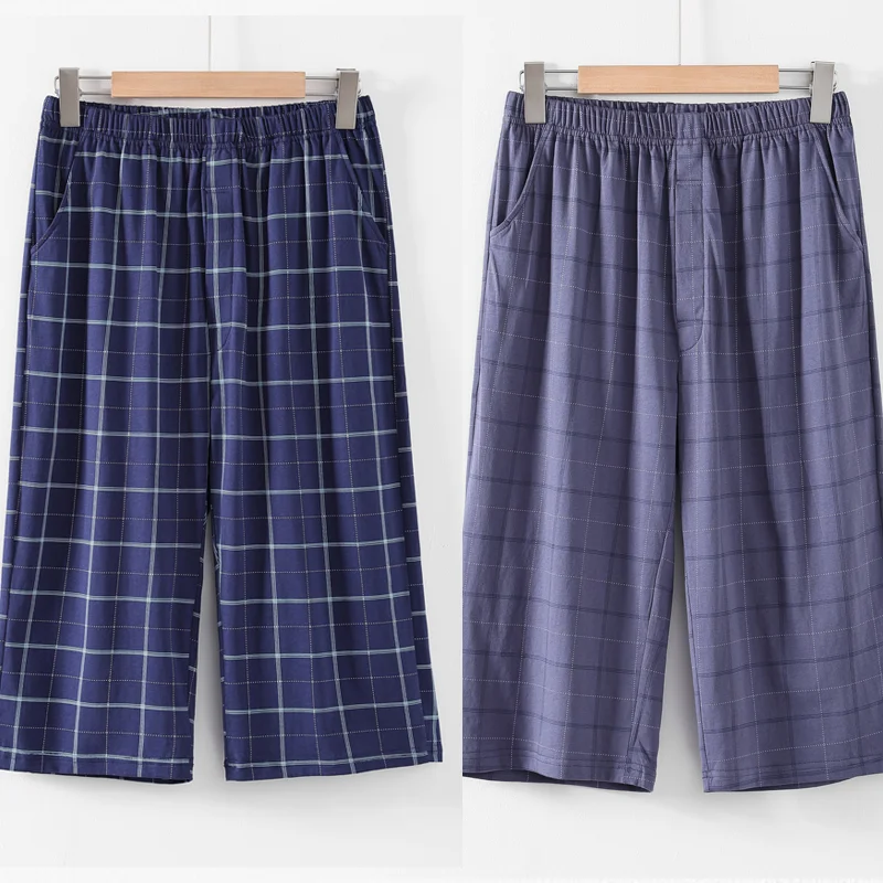 833 cropped pants] navy blue + blue gray