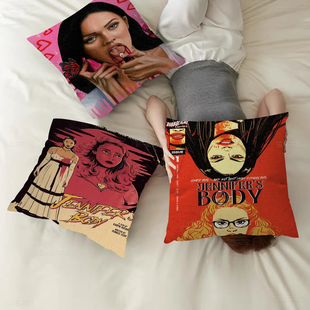 Jennifers Body Poster Aesthetic Nordic Horror Sexy Girl Megan Fox Personalized Pillow Dust Cover Bedroom Party Pillowcase Gift