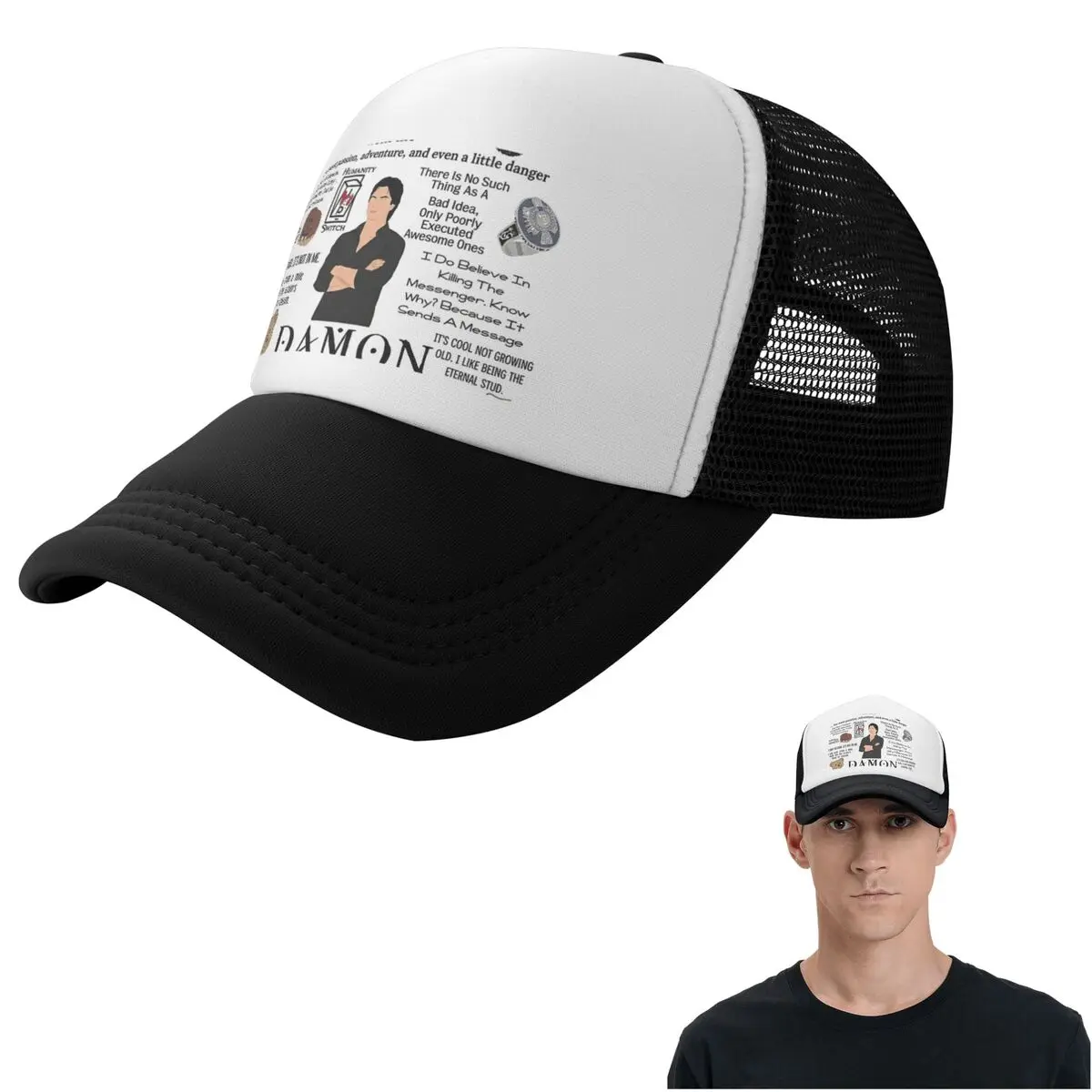 The Vampire Diaries TV Series (6) Cap Casual Mesh Baseball Caps Adjustable Hat Hip Hop Summer Unisex Baseball Hats