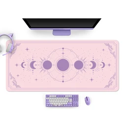 Extra Large Kawaii Purple Gaming Mouse Pad Moon Phase Magic Celestia XXL Desk Mat Water Proof Nonslip Laptop Desk Accessories