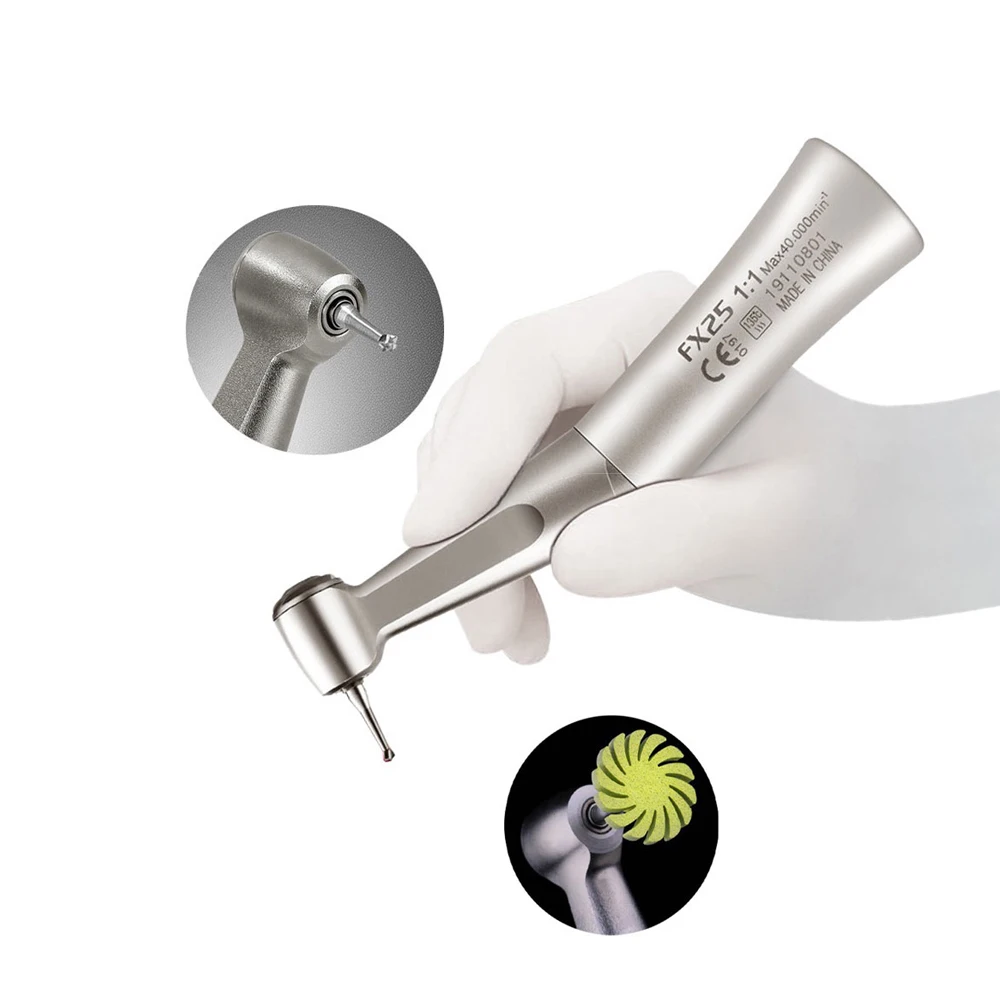 FX25 Internal Water Spray Hand Piece Non-optic 1:1 Contra Angle Handpiece Compatible With Air Motor Dental Tools