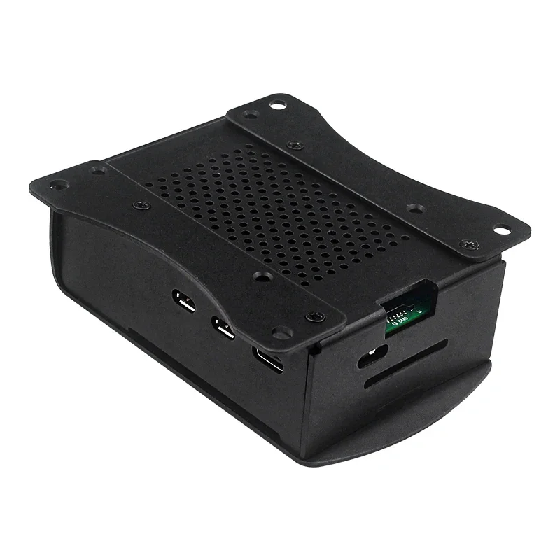 Raspberry Pi 5 Aluminum Alloy Case Metal Shell Optional Aluminum / Copper Heatsink PWN Cooling Fan Black Box for Raspberry Pi 5