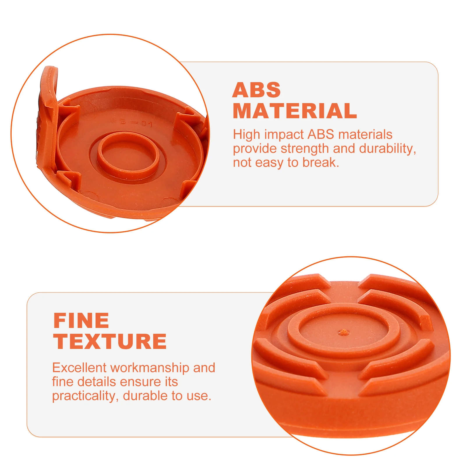 4 pezzi di copertura di ricambio per bobina di ricambio, accessori per trimmer, coperchi di ricambio in ABS durevoli, protezione efficiente della bobina, attrezzi da giardinaggio