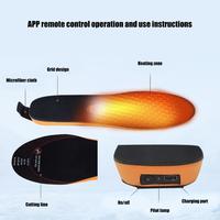 Unisex Electric Heated Insoles, Washable and Cuttable Electric Shoe Pad Winter Foot Warmer for Women Man Outdoor Sports D5QD